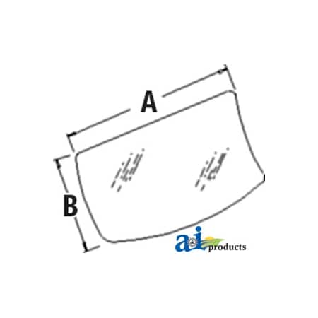 A & I Products Glass, Windshield, Lower 38" x24" x6.5" A-AT214097